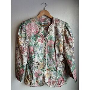 Vintage Nah Nah Collections by Jonathan Tait Floral Brocade Blazer Jacket Sz 12